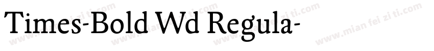 Times-Bold Wd Regula字体转换